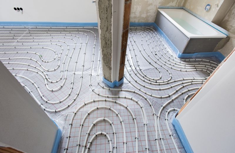 Heated flooring installation